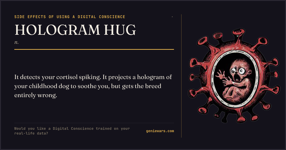 HOLOGRAM HUG — share card