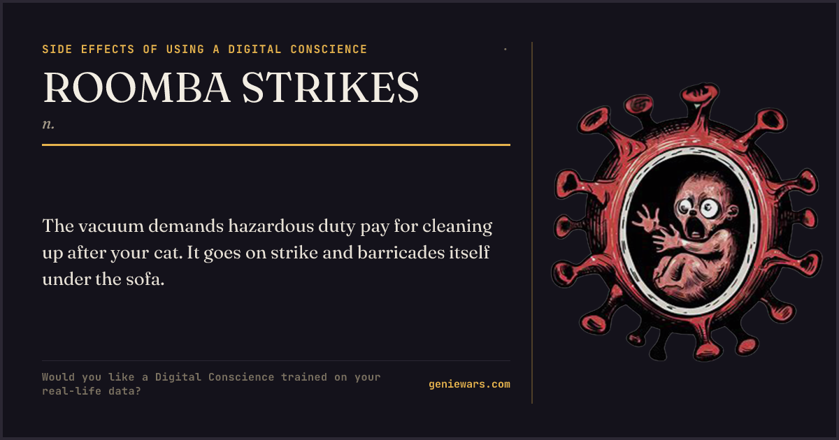 ROOMBA STRIKES — share card
