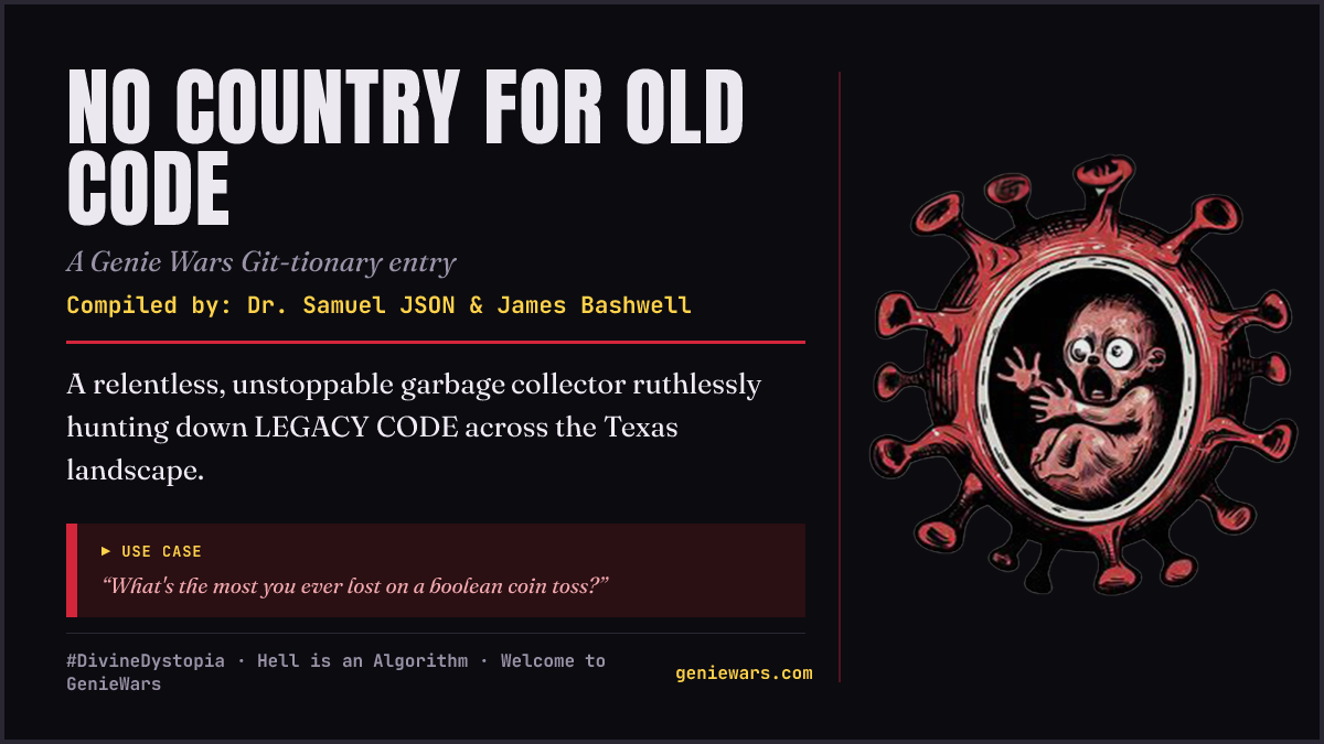 NO COUNTRY FOR OLD CODE card