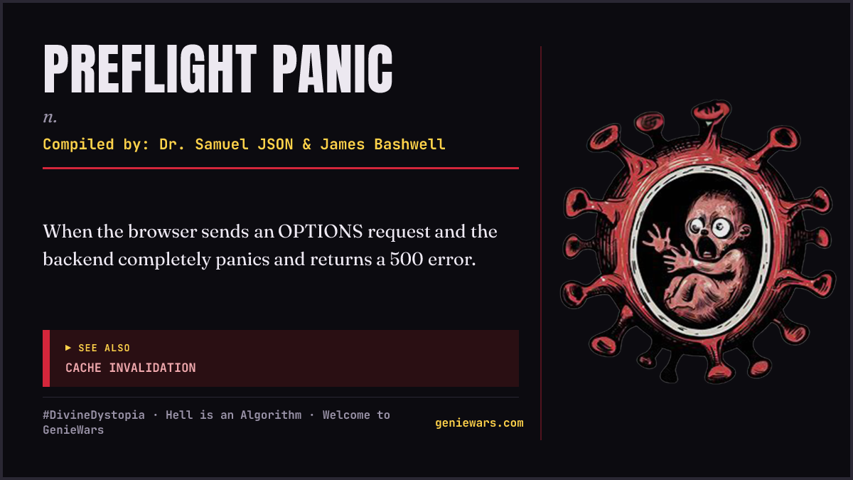 PREFLIGHT PANIC card