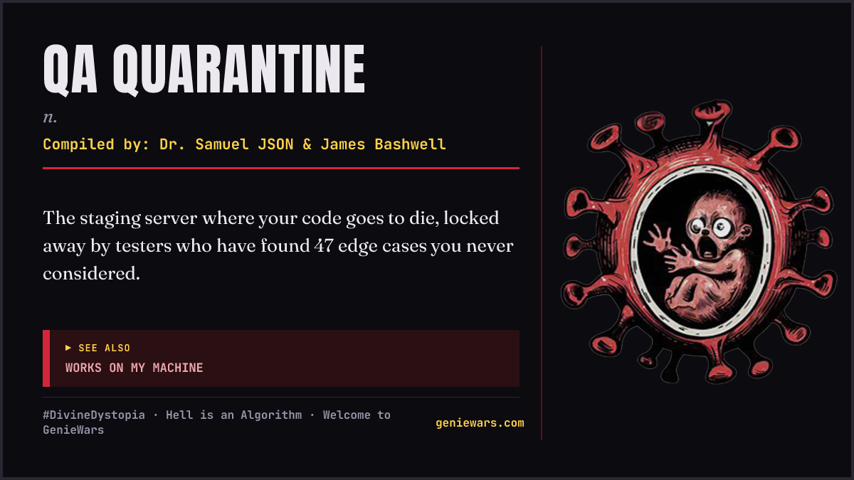 QA QUARANTINE card