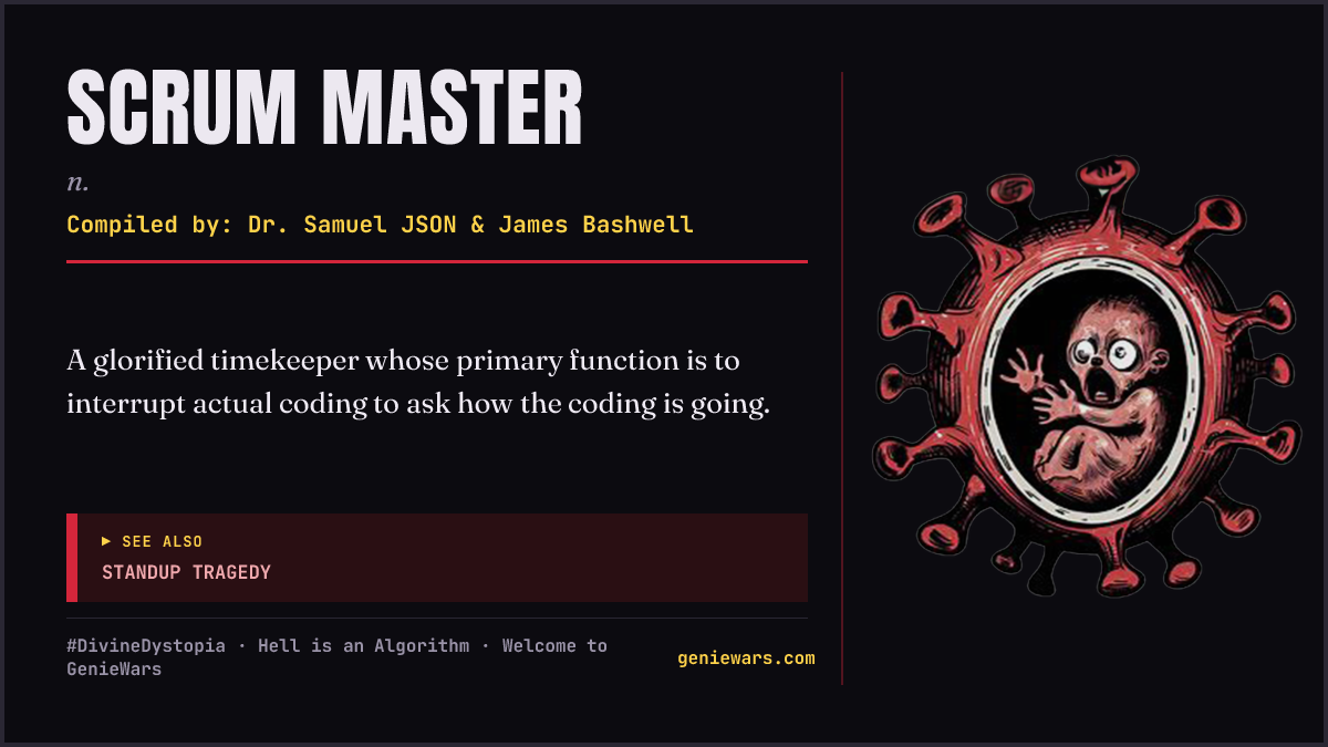 SCRUM MASTER card