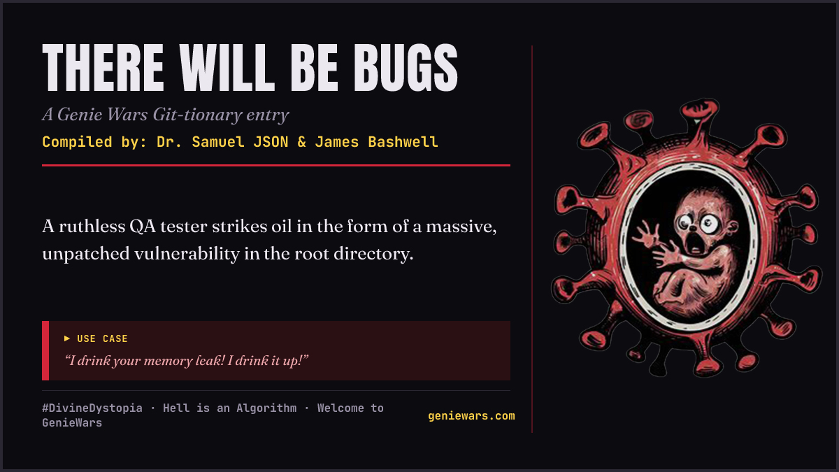 THERE WILL BE BUGS card